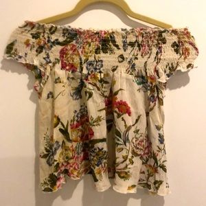 Off the shoulder floral top
